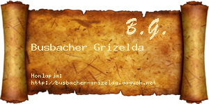 Busbacher Grizelda névjegykártya